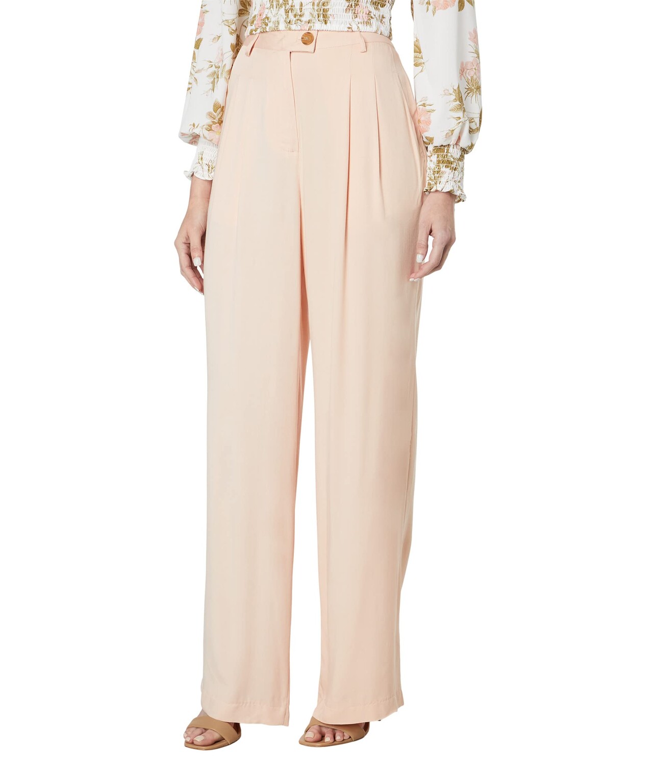 

Брюки прямого кроя 1.STATE, Front Pleat Slant Pocket Pants, Белый, Брюки прямого кроя 1.STATE, Front Pleat Slant Pocket Pants
