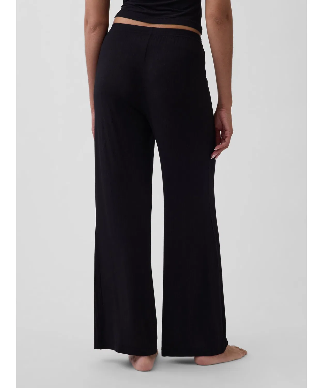 Женские пижамные брюки из модала с мягким rib-узором GAP, Brown — фото 4