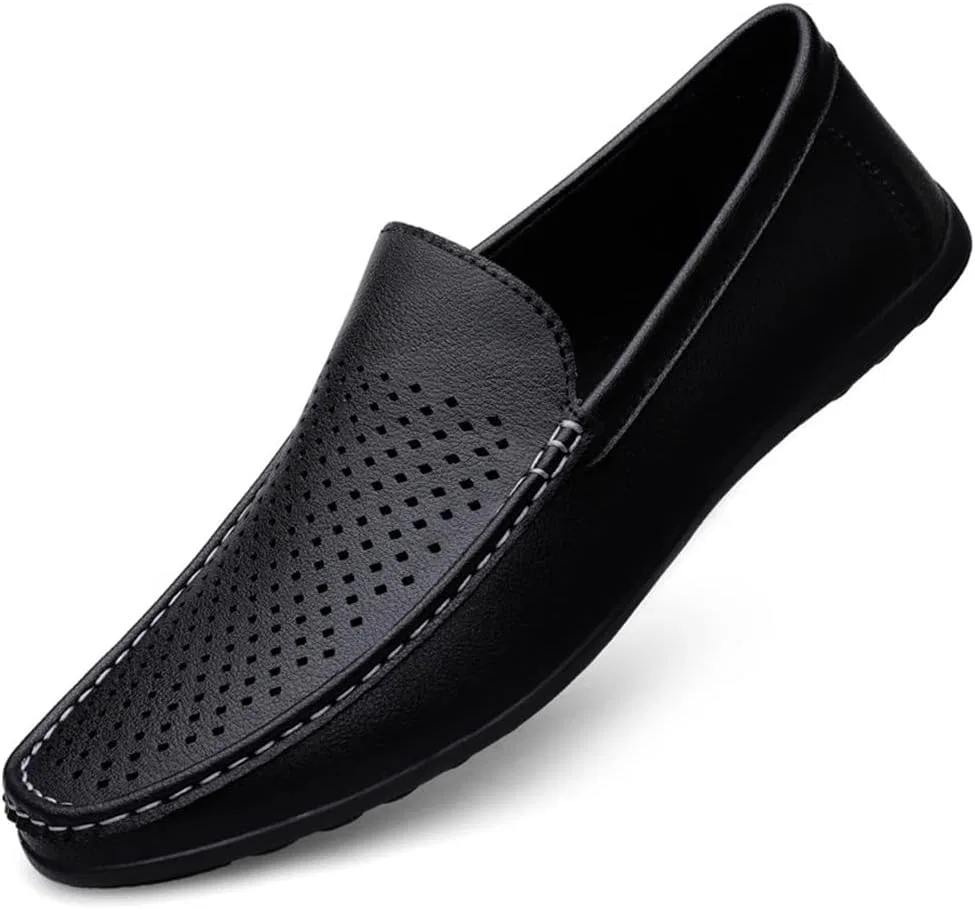 Мокасины кожаные, модель Men's Loafers, черный SayfuR