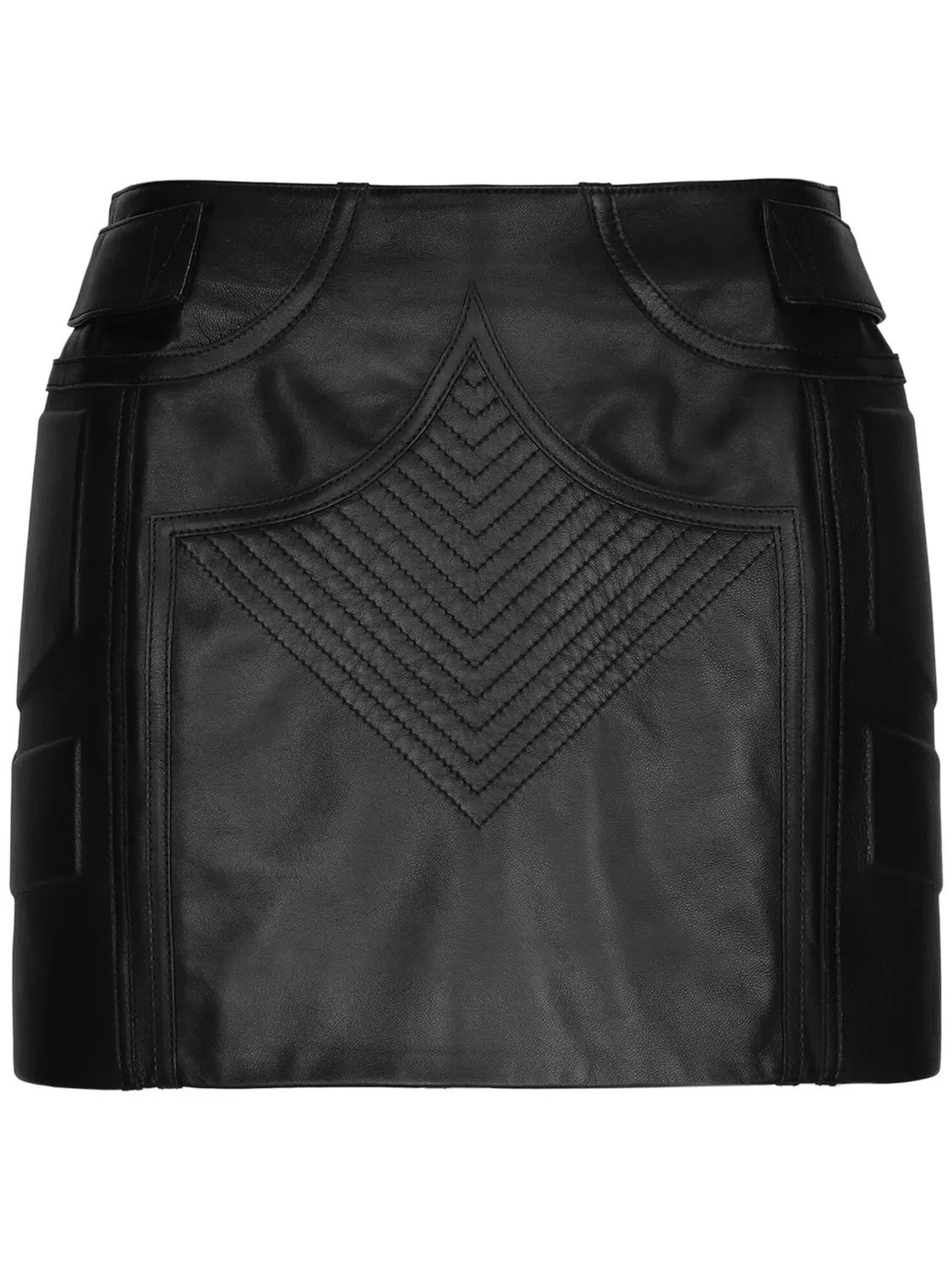 Dolce & Gabbana Юбка мини из наппы, черная