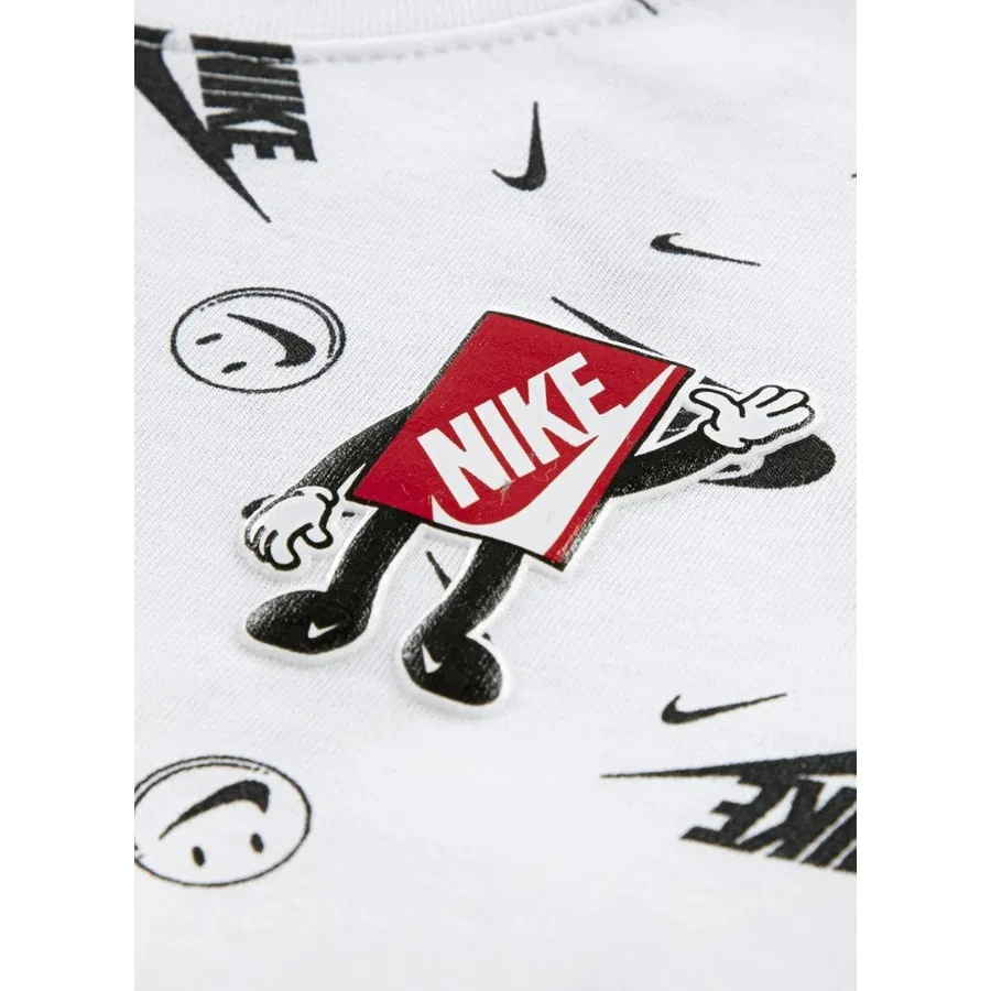 Футболка с принтом AOP Boxy SS Tee Nike, Черно-белый — фото 3
