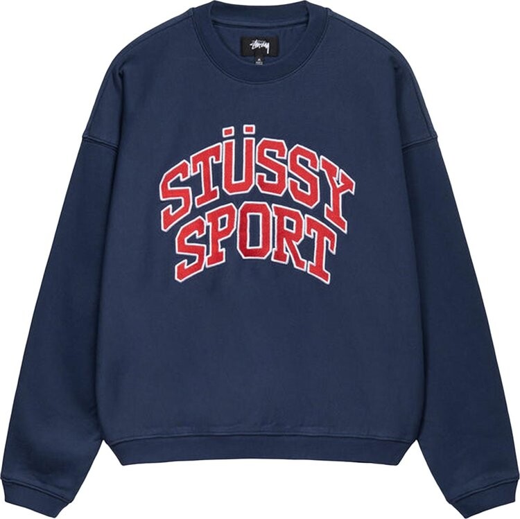 

Толстовка Stussy Relaxed Oversized Crew 'Navy', синий