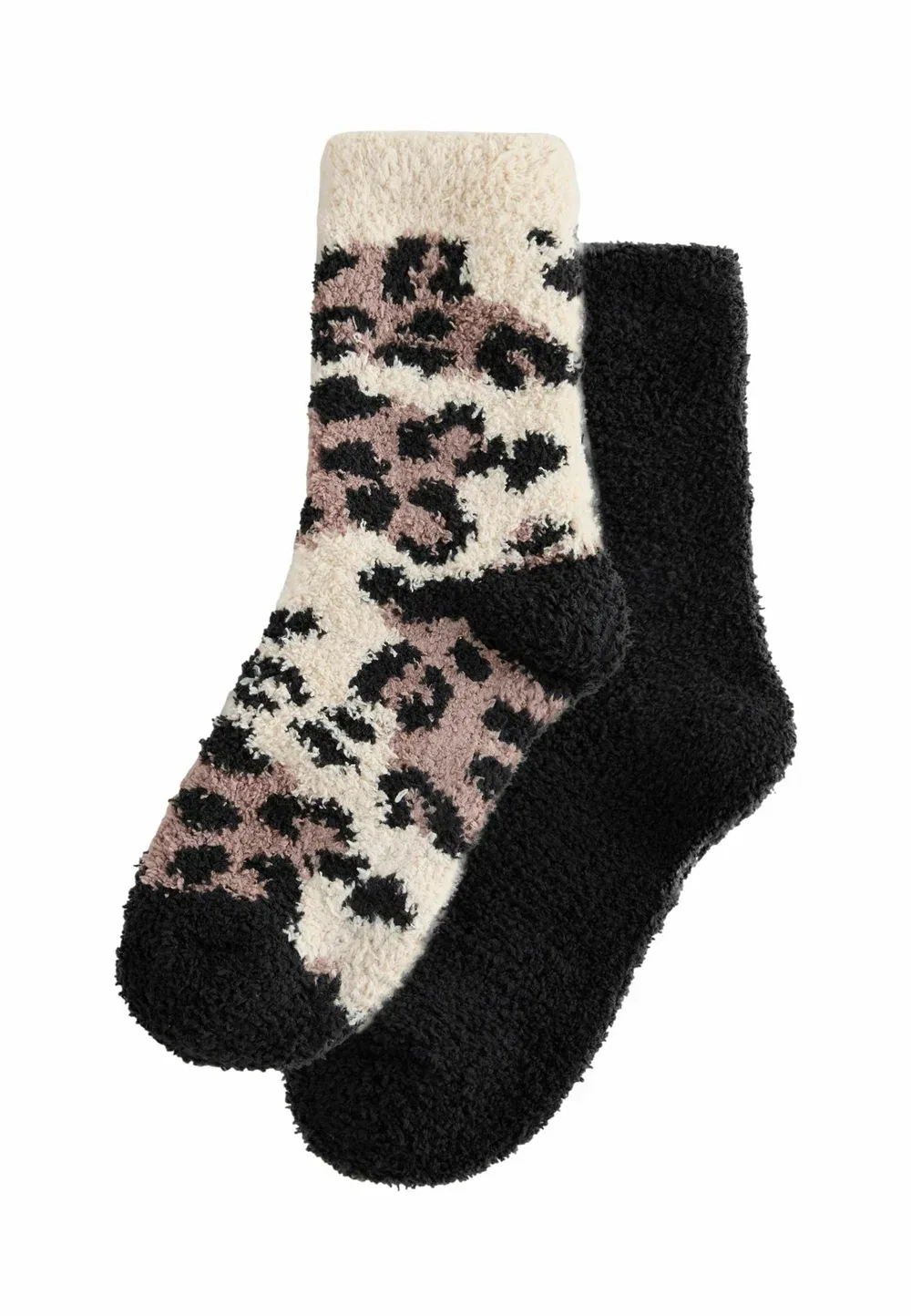 Уютные короткие носки, 2 пары Next, Black Leopard Print
