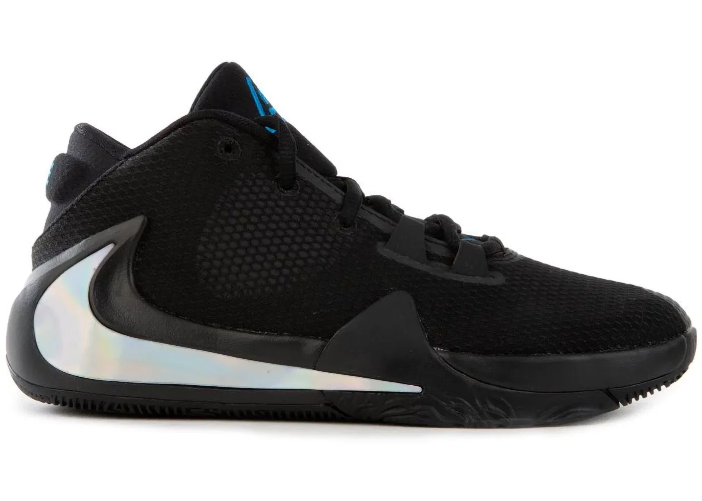 Детские кроссовки для мальчиков с принтом Nike Zoom Freak 1 Nike, Black/Multi-Color-Photo Blue