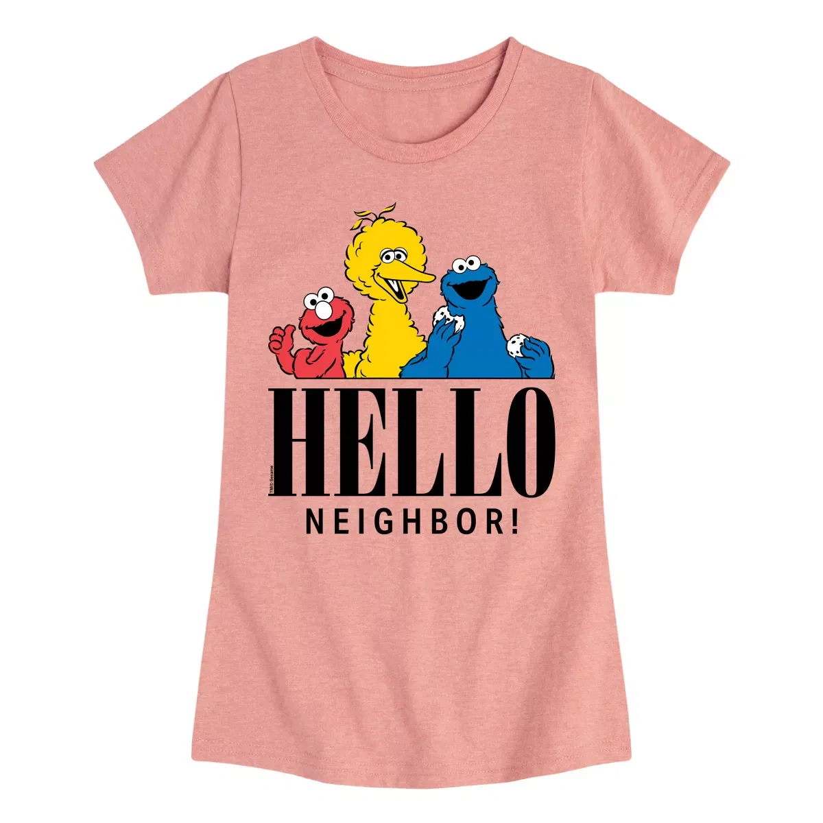 Детское футболка для девочек с принтом Hello Neighbor Sesame Street, Turquoise