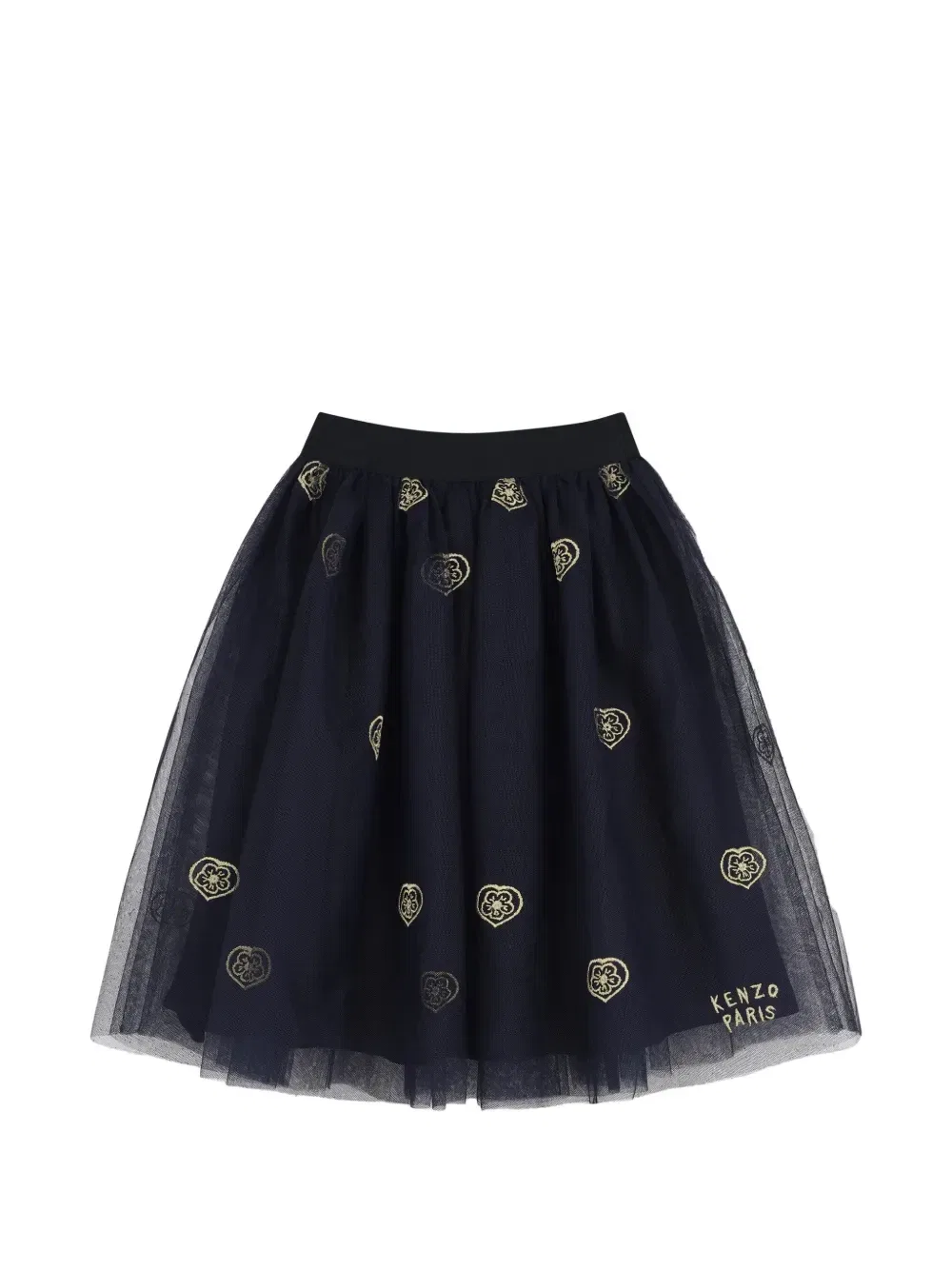 Сетчатая юбка с принтом Kenzo Kids, синий