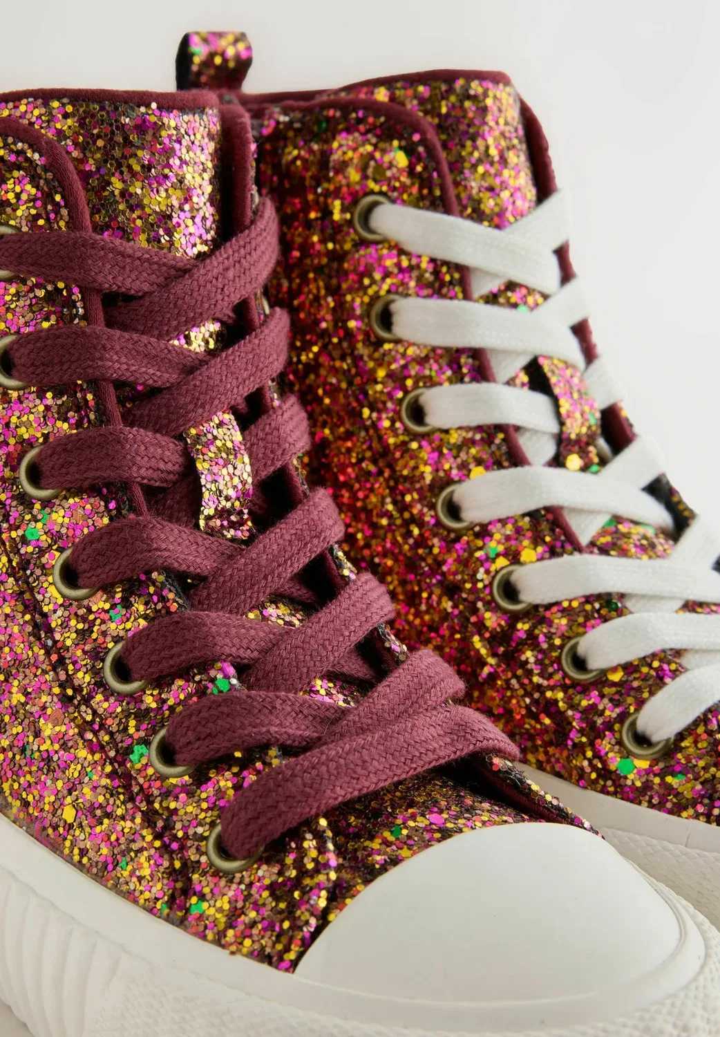 Высокие кроссовки Next, Rust Brown Glitter — фото 3