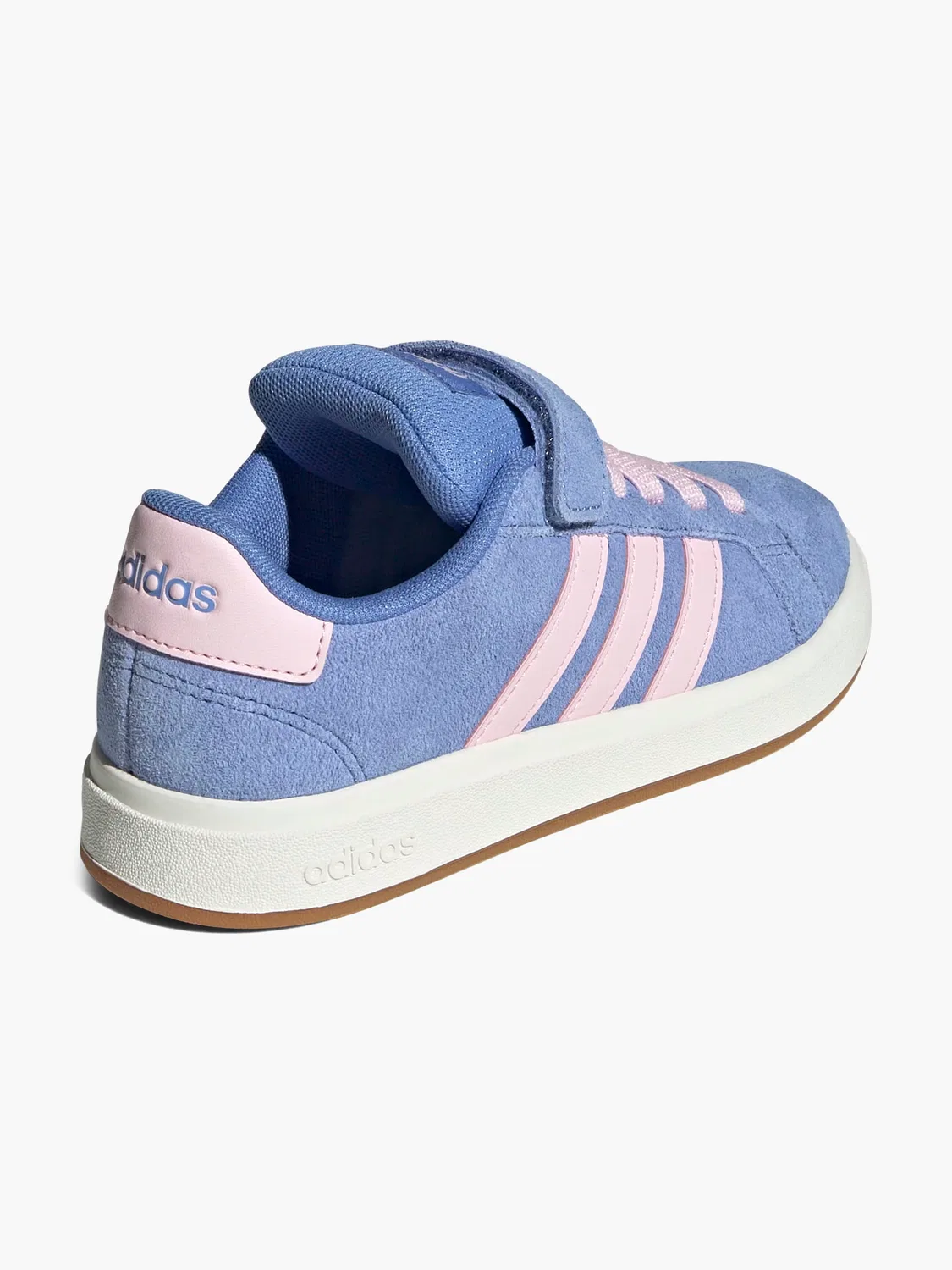 Детские кроссовки с эластичной шнуровкой Adidas Grand Court 00S EL C, синий — фото 4