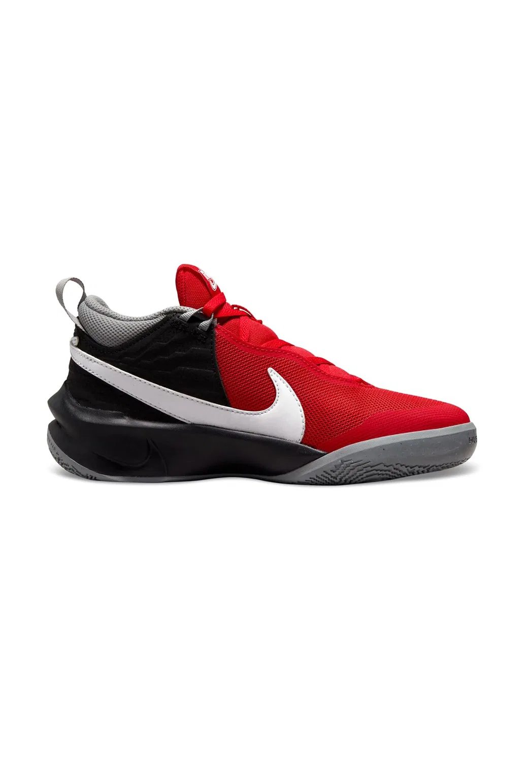 Детские кроссовки для мальчиков с принтом Team Hustle D 10 NIKE, Univ Red Black White — фото 3