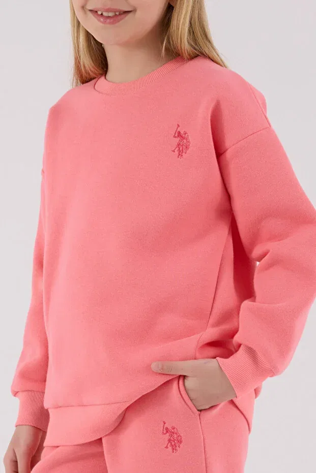Детский комплект спортивного костюма для девочек U.S. Polo Assn., Pink — фото 4