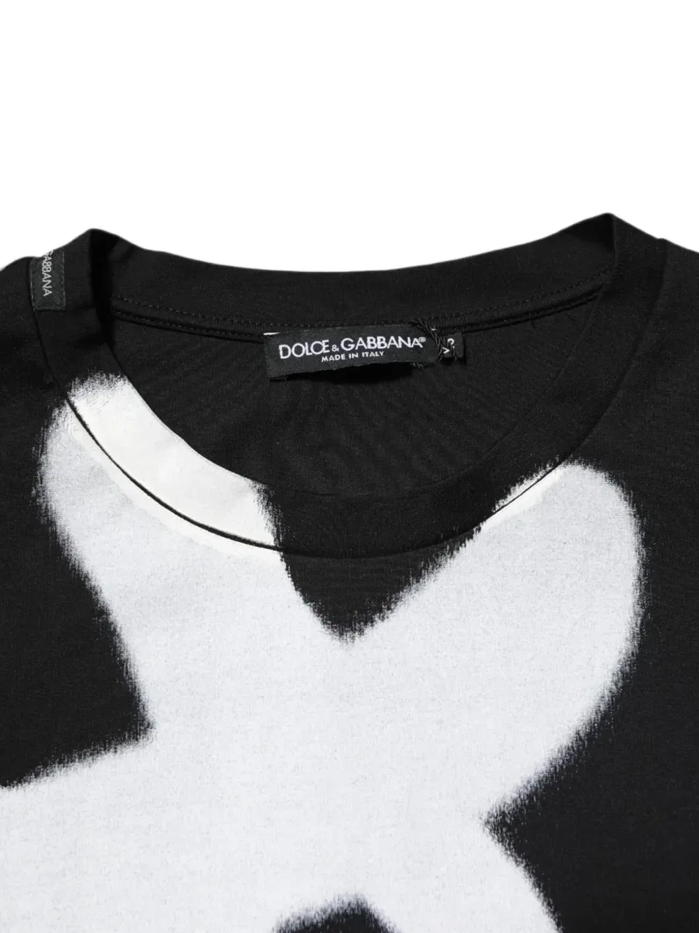 Футболка с принтом граффити и логотипом DG DOLCE & GABBANA, черный — фото 3