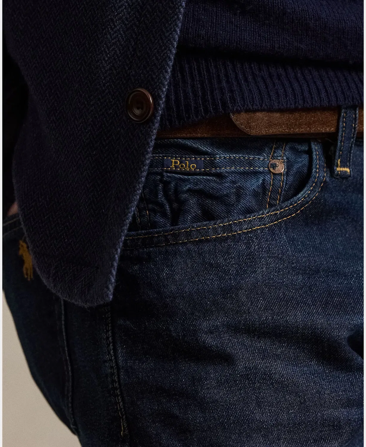 Мужские джинсы с посадкой slim fit Sullivan Polo Ralph Lauren, Indigo — фото 4