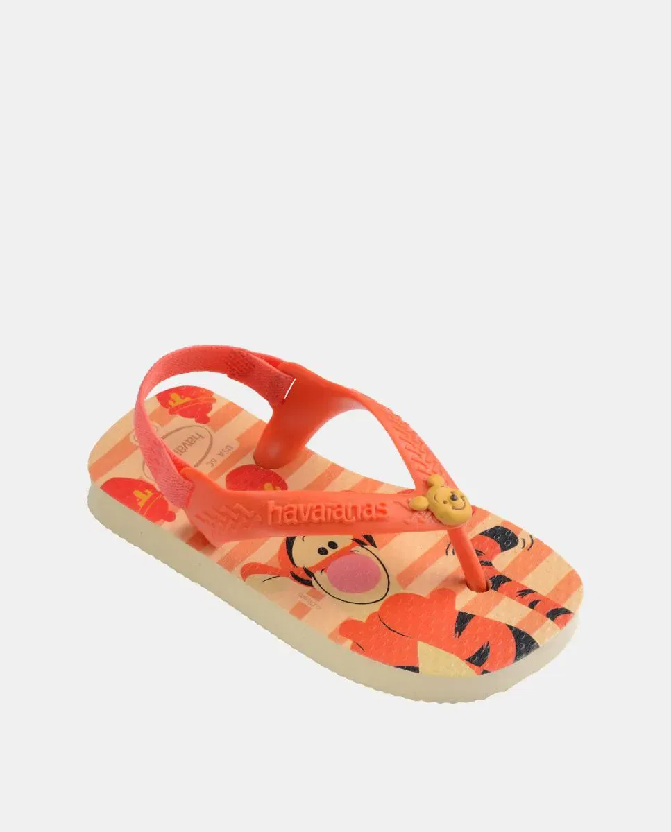 Детские вьетнамки для девочек с принтом Havaianas, Beige — фото 2