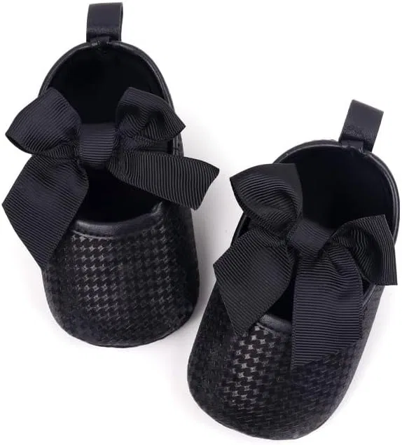 Детские туфли для девочек с мягкой подошвой Mary Jane Purepips, Black — фото 4