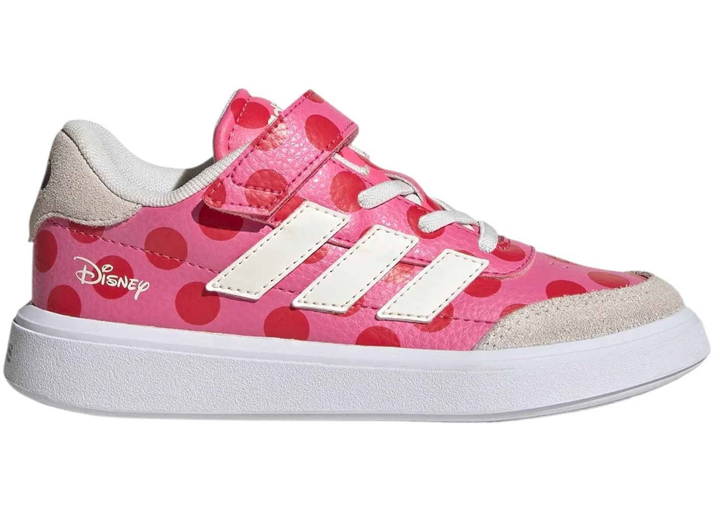 Детские кроссовки для девочек с принтом Minnie Mouse Adidas Courtblock, Pink Fusion Off White Pure Ruby