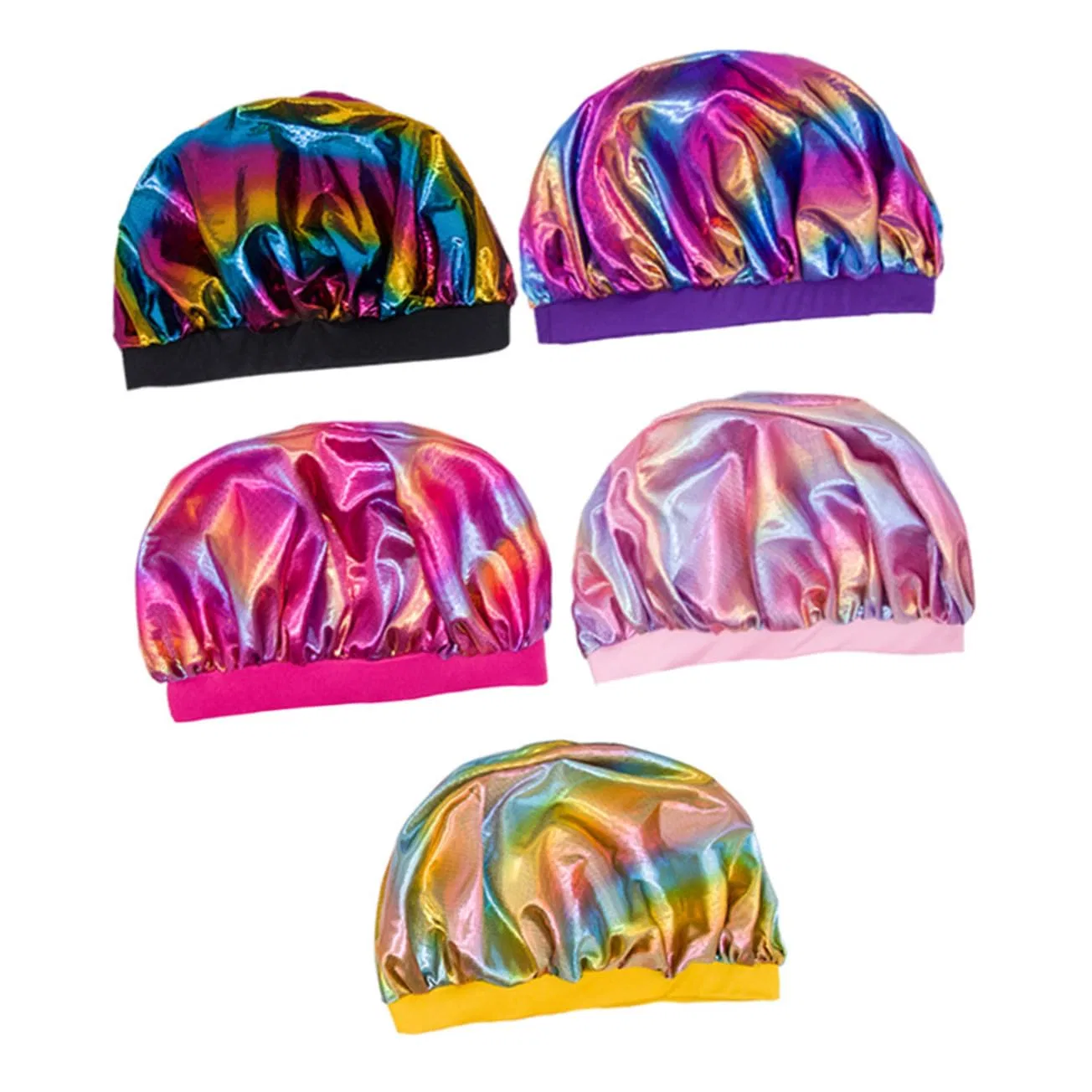 Шапочка для душа, набор 5 шт, Polyester, мультиколор Decornijia
