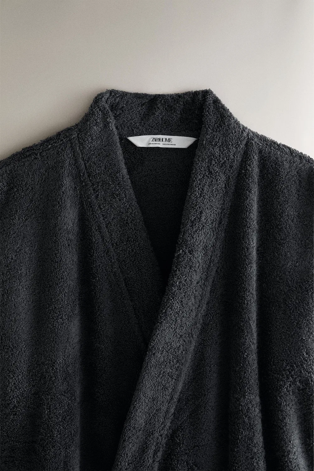 Высококачественный хлопковый банный халат (420 г/м²) ZARA, Anthracite grey — фото 2
