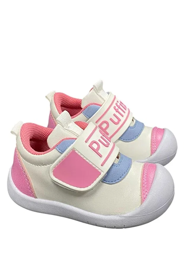 Детские ортопедические легкие туфли для девочек Desimod, White-Pink — фото 4