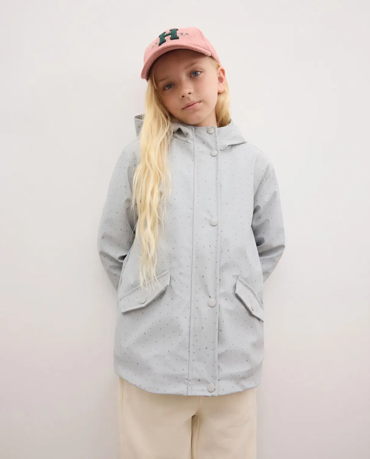 Детский дождевик для девочек с принтом all over print mini fantasía Kids El Corte Inglés, Blanco — фото 2