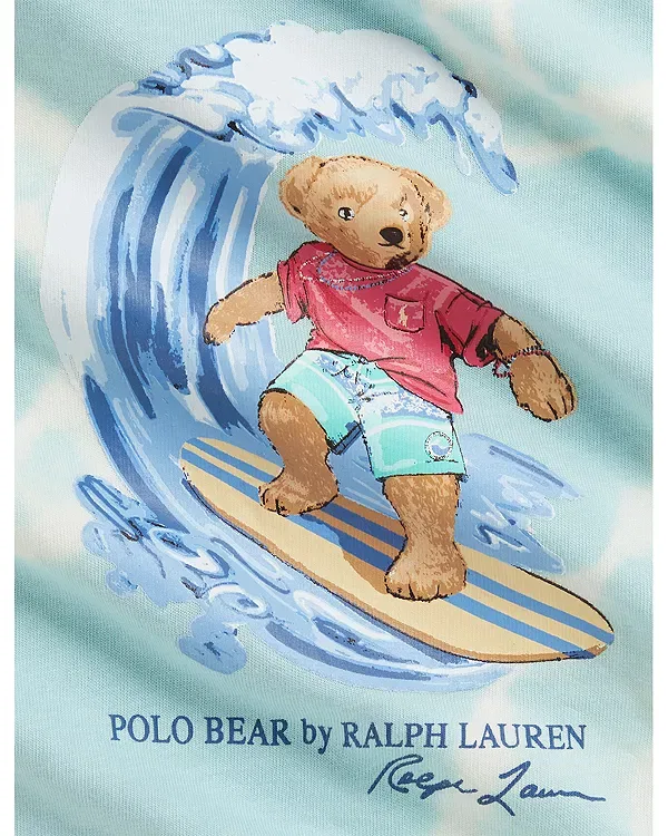 Детский комплект для мальчиков с принтом Polo Bear Ralph Lauren, Parakeet — фото 3