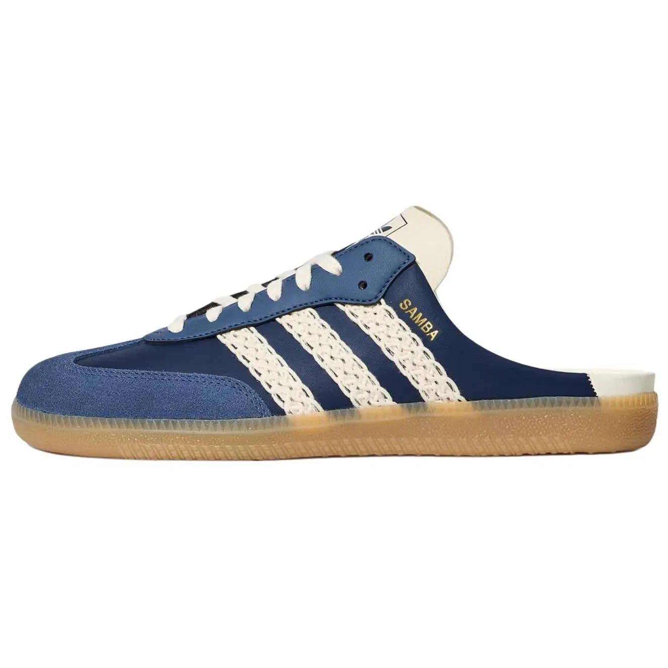 Детские закрытые тапочки Samba Midnight Indigo Adidas Originals, Midnight Indigo