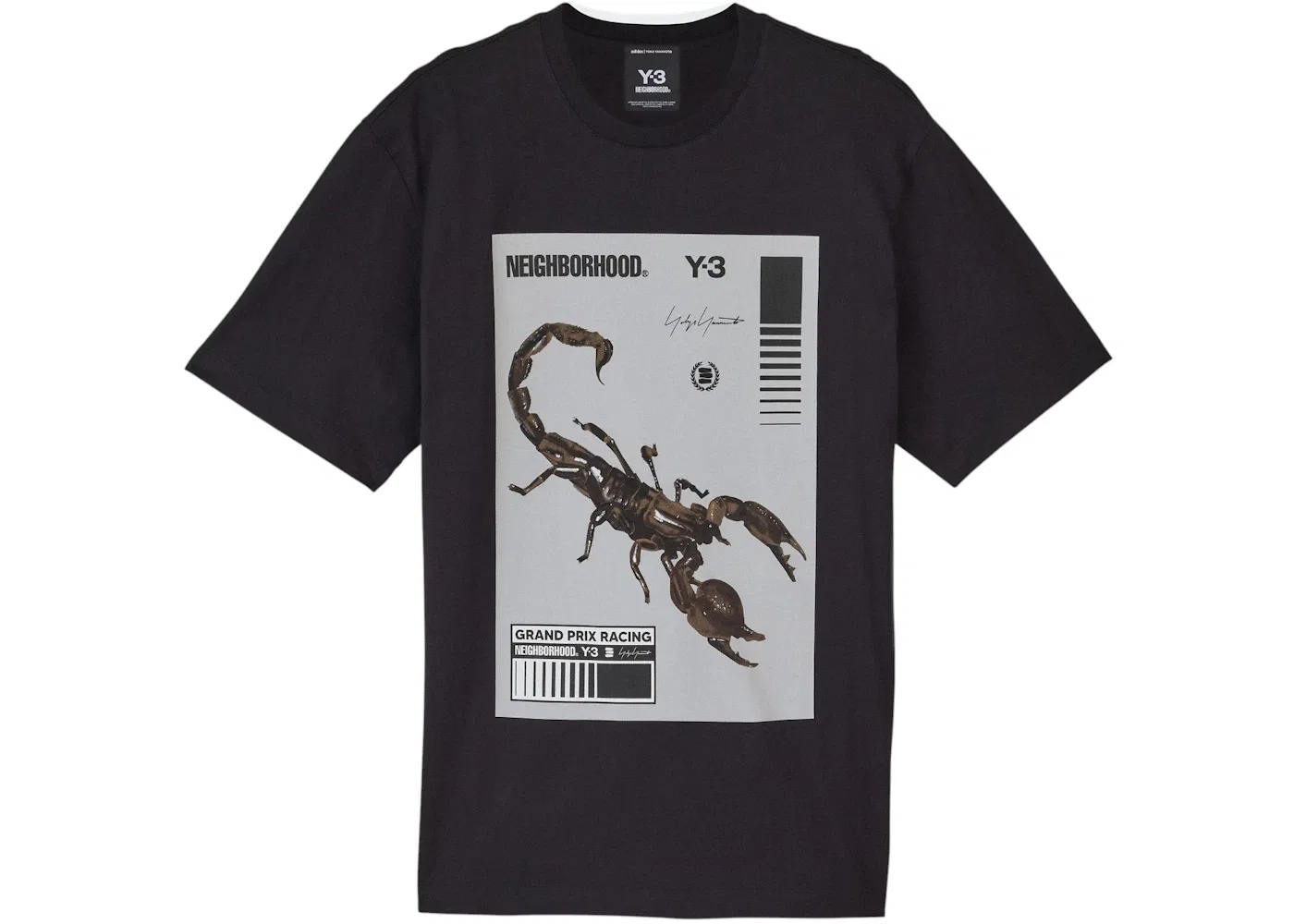 Мужская футболка с принтом Adidas Y-3 NBHD Graphic T-Shirt, Black Granite