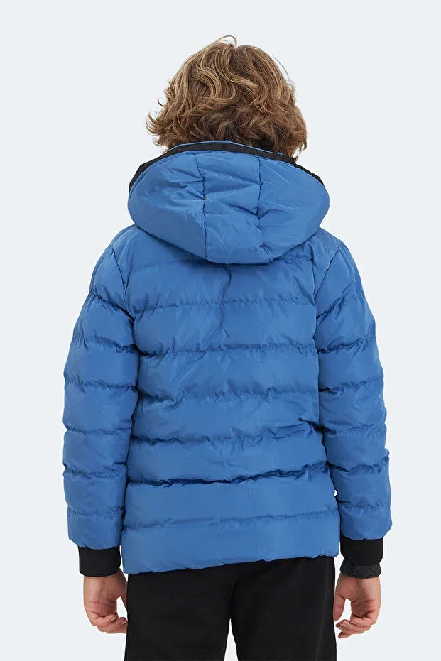Детское пальто для девочек с капюшоном Slazenger, Saks Blue — фото 2