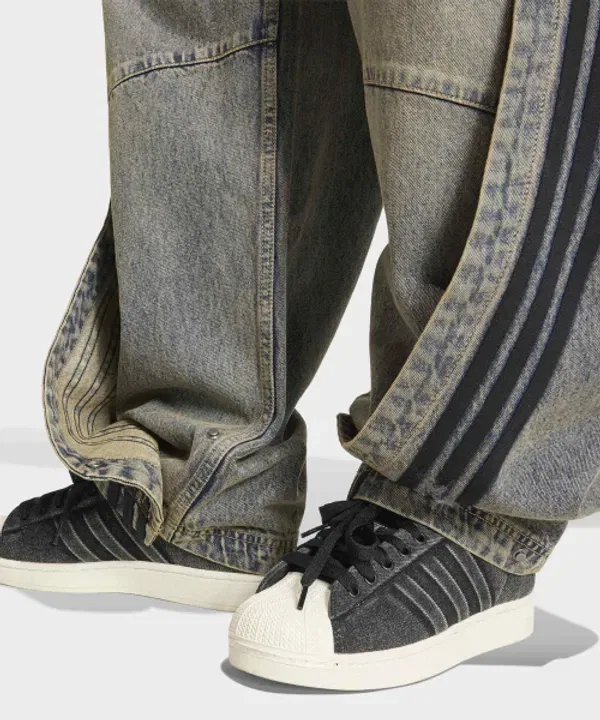 Джинсы бананы Adidas, Choc Brown — фото 4
