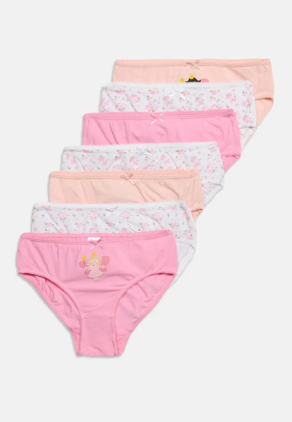 7 трусов Friboo By Zalando, White/Pink/Light Pink