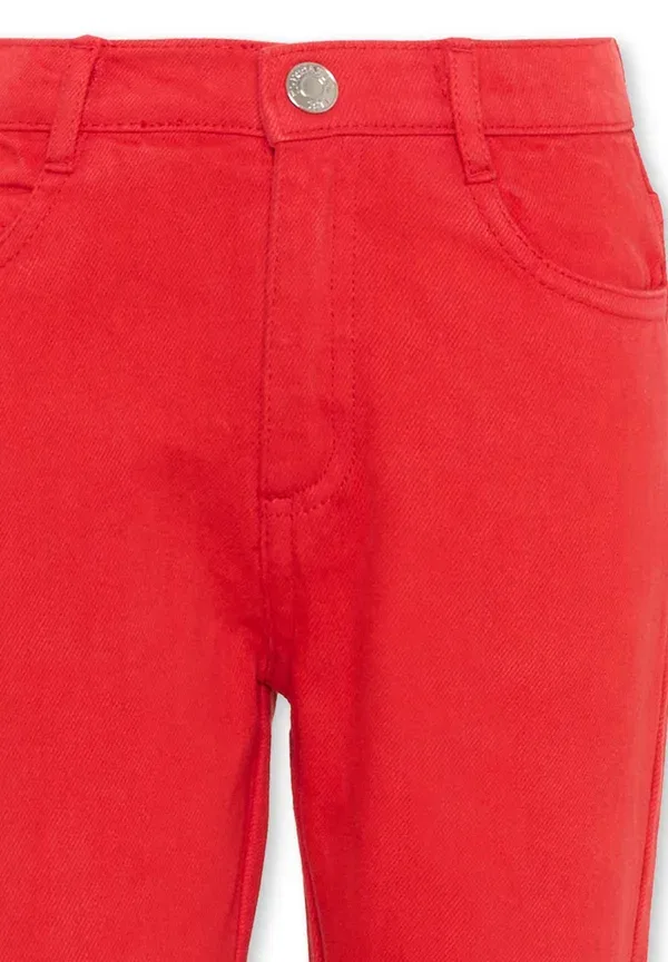 Брюки из хлопка straight leg jeans Tru Trussardi Junior, красный — фото 3