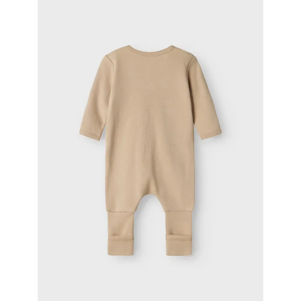 Комплект боди с длинным рукавом Oxford Bear 2 шт Name It, бежевый — фото 2