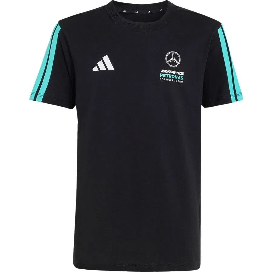 Детская футболка с длинным рукавом Mercedes-AMG Petronas Formula 1 Team Dna Tee adidas, Черно-зеленый