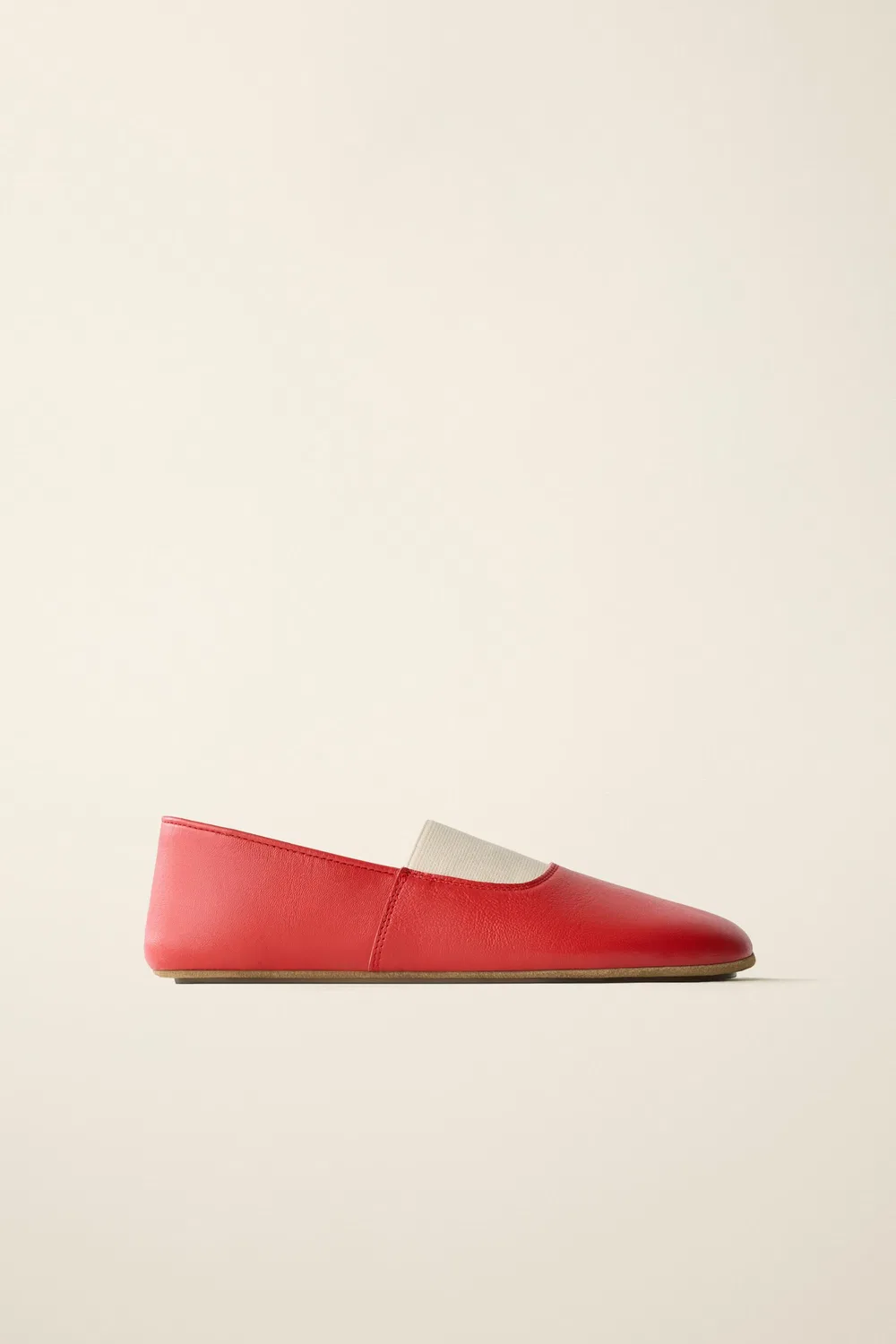 Кожаные балетки, созданные в сотрудничестве Caramel London и Zara, Red — фото 3