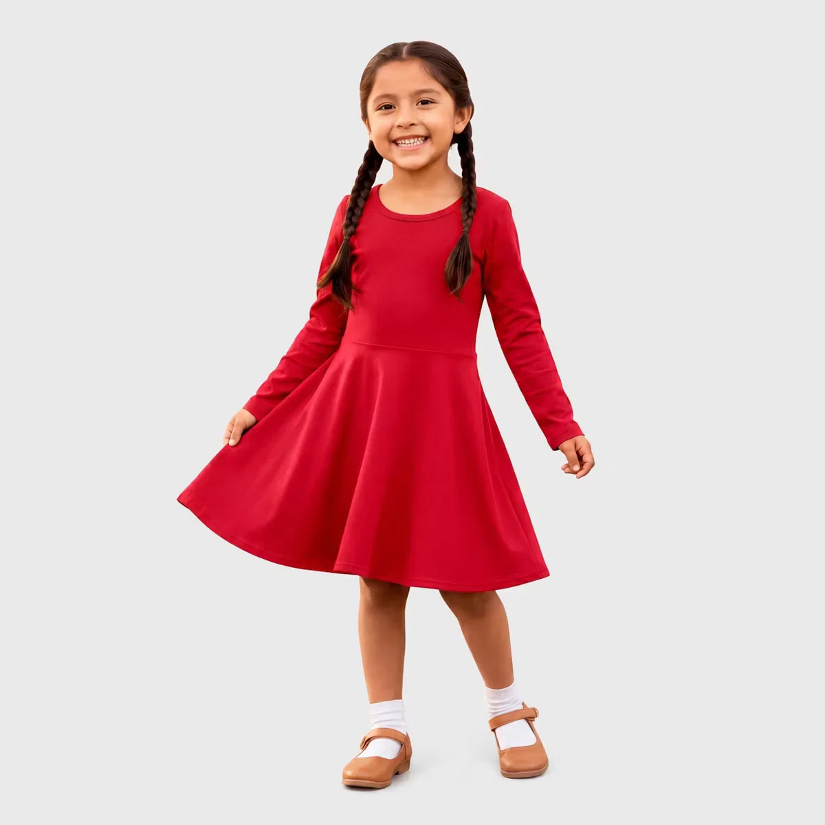 Платье с длинным рукавом Skater City Threads, Candy Apple