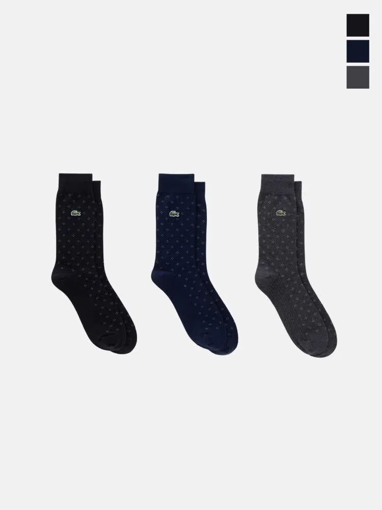 Носки LACOSTE с точечным узором, RA040E-56G, Black