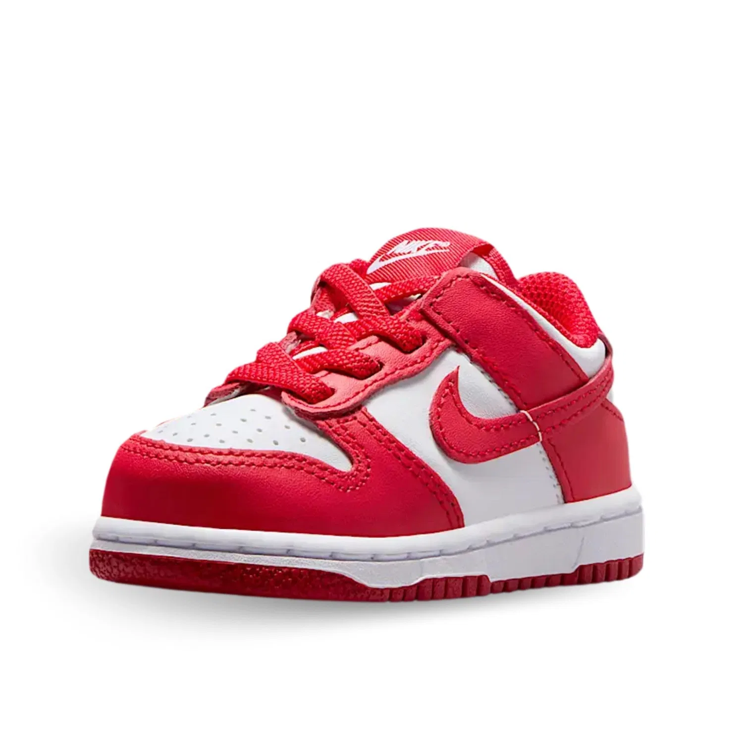 Детские кроссовки для мальчиков с принтом Dunk Low (Td) NIKE, White Red