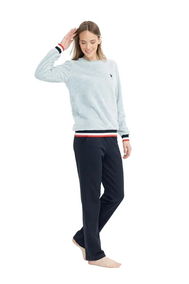 Женский спортивный костюм из велсофта U.S. Polo Assn., Blue — фото 2