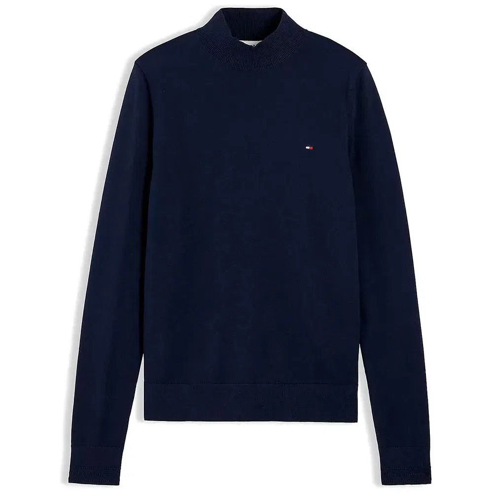 Женский свитер с хлопковым трикотажем Tommy hilfiger, Blue — фото 3
