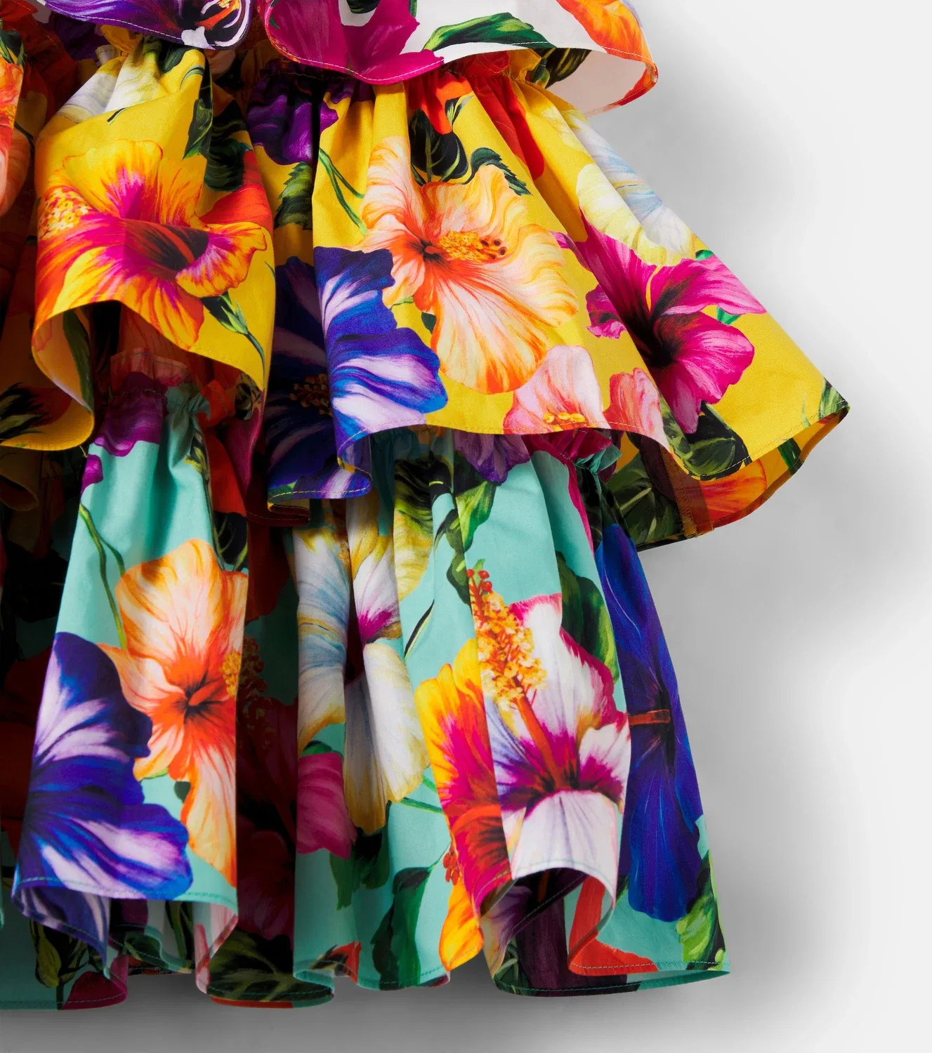 Платье с цветочным принтом Dolce&Gabbana Kids, мультиколор — фото 4