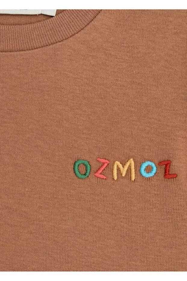 Детская футболка для мальчиков с вышивкой Ozmoz By Mukadder Özden, Brown — фото 3