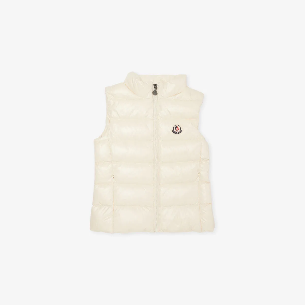 Пуховый жилет Ghany с нашивкой и логотипом, размер 4-14 лет Moncler, бежевый