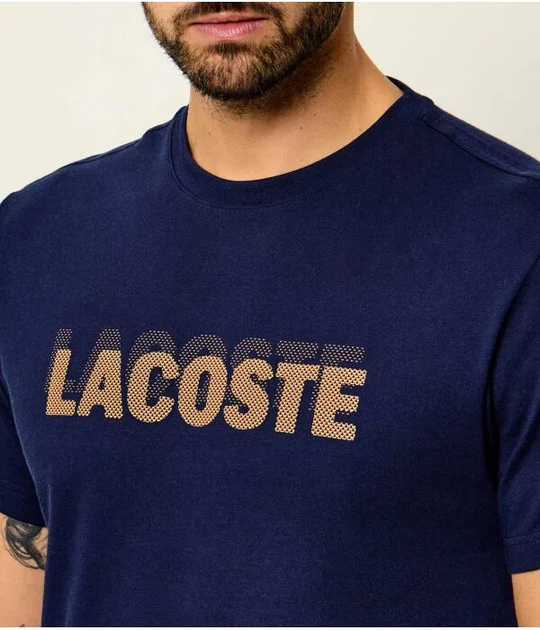 Футболка мужская Lacoste Regular Fit, круглый вырез, Blu Marino — фото 4