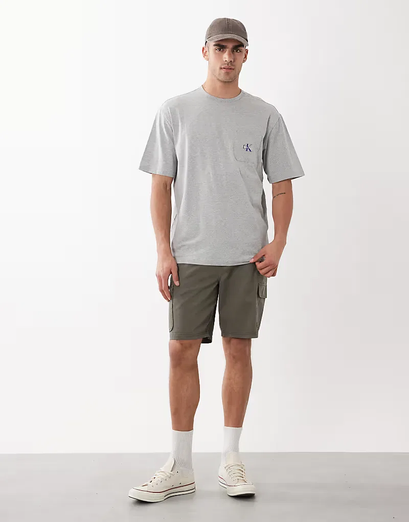 Домашняя футболка Calvin Klein Icon Cotton Stretch серого — фото 2
