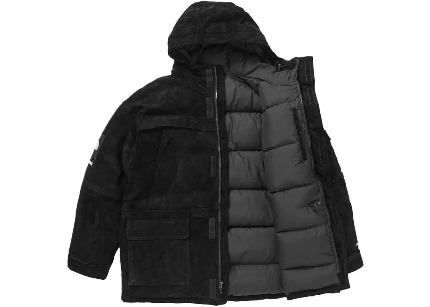 Мужское пальто из замши с наполнителем 600 Fill Down Parka Supreme, Black — фото 3