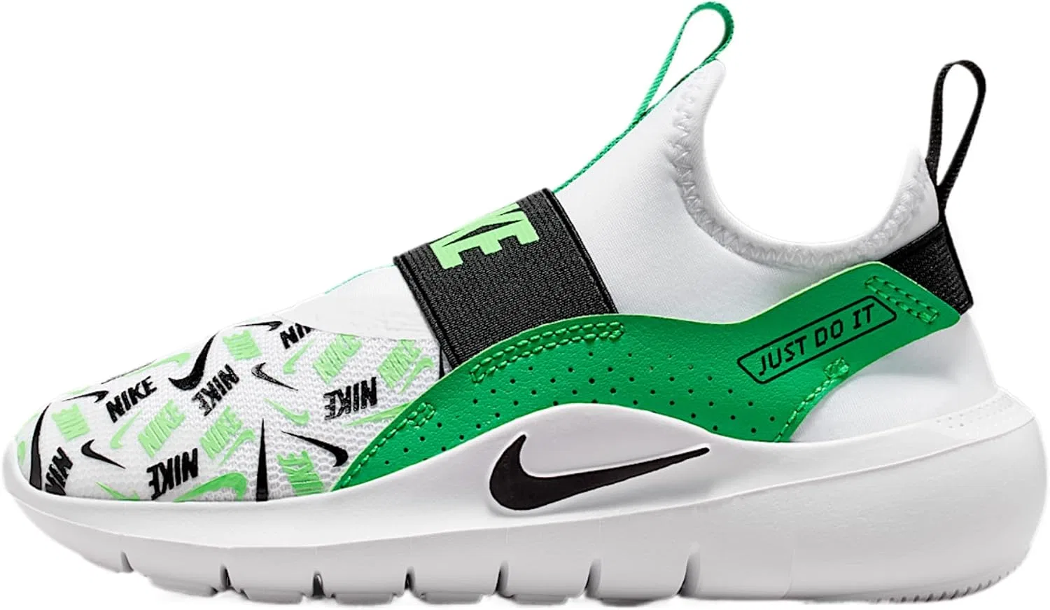 Детские кроссовки для бега Nike Flex Runner для мальчиков, White/Green Spark/Illusion Green/Black