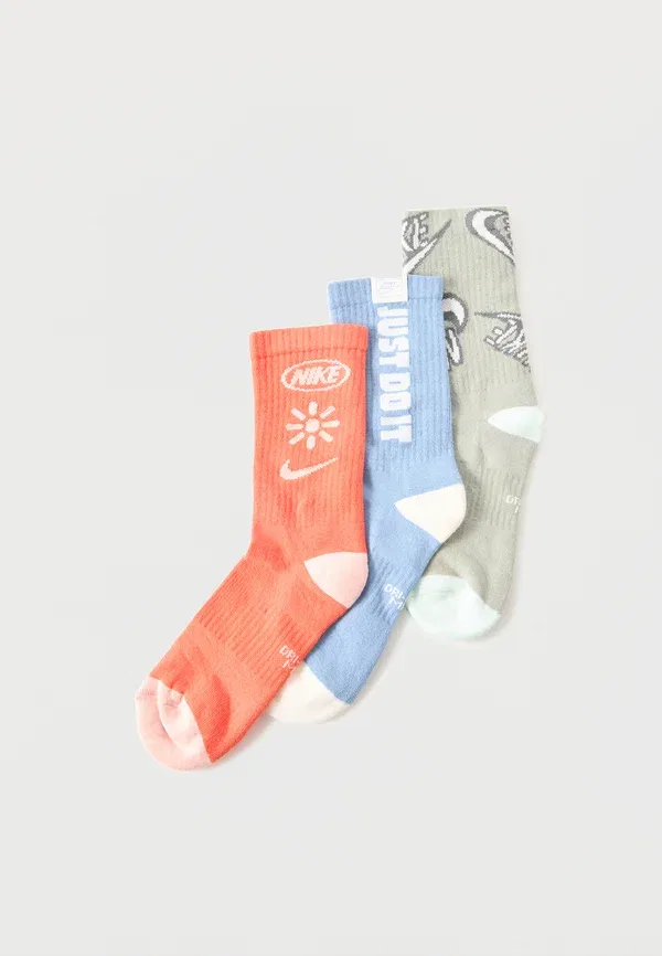 Носки хлопковые 3 шт Crew Nike Sportswear multi-coloured, мультиколор