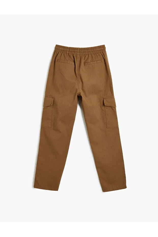 Детские брюки-карго с завязками на поясе Koton, Tan Color — фото 2