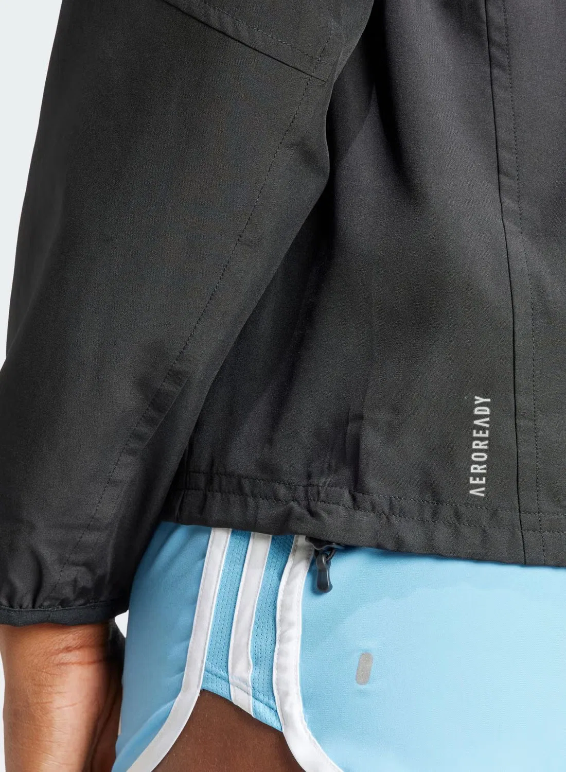 Куртка беговая с капюшоном Run It Adidas, черный — фото 4