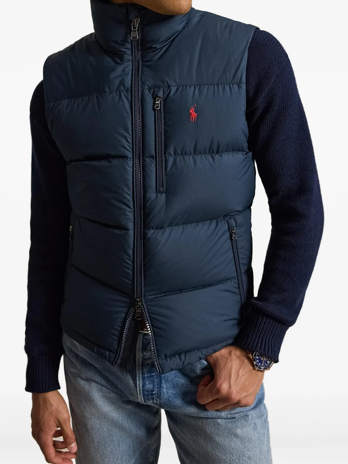 Дутый жилет The Gorham Polo Ralph Lauren, синий — фото 3
