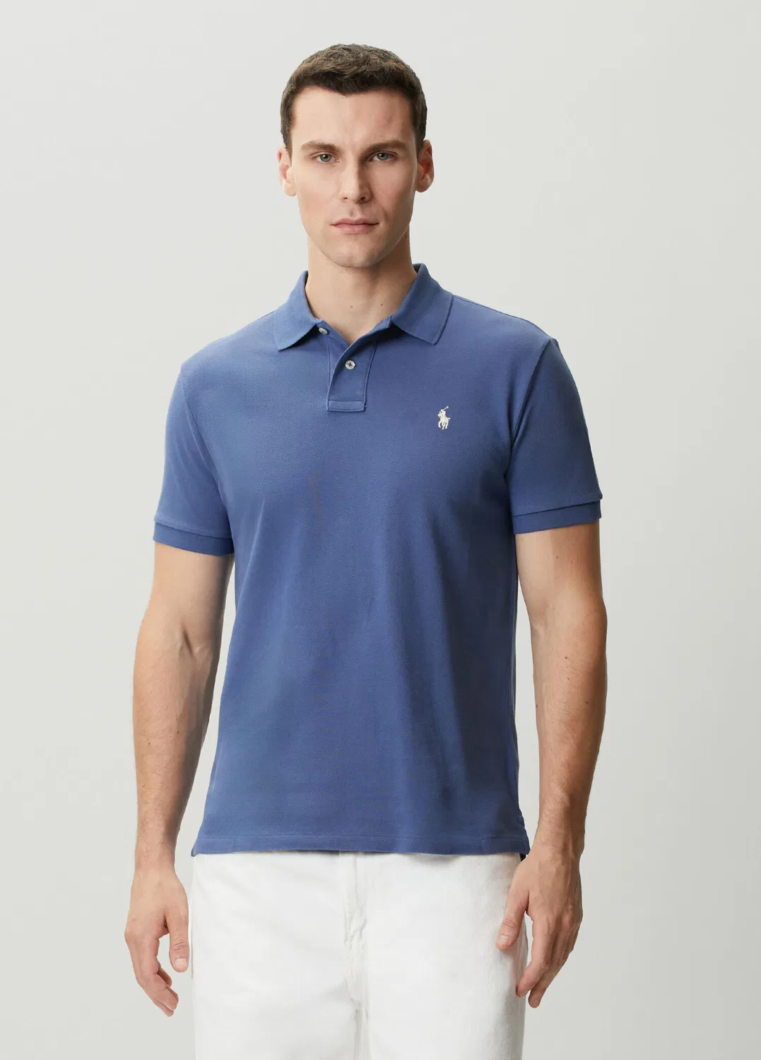 Поло Polo Ralph Lauren Custom Slim Fit, синий